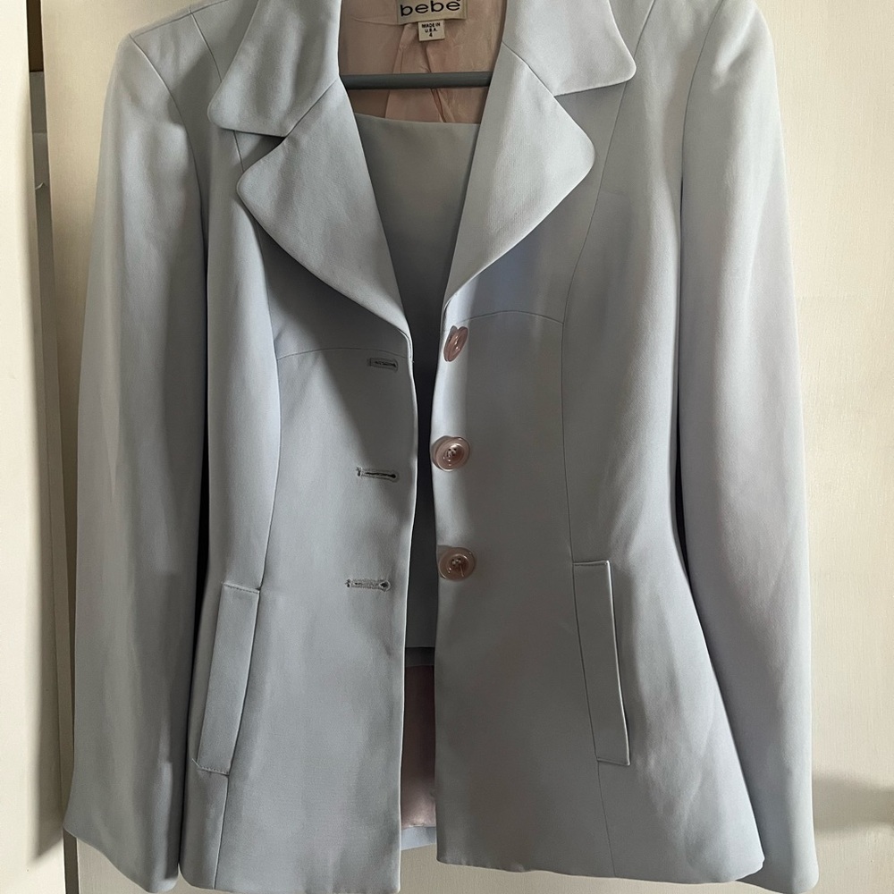 Bebe Soft Blue Women's Blazer